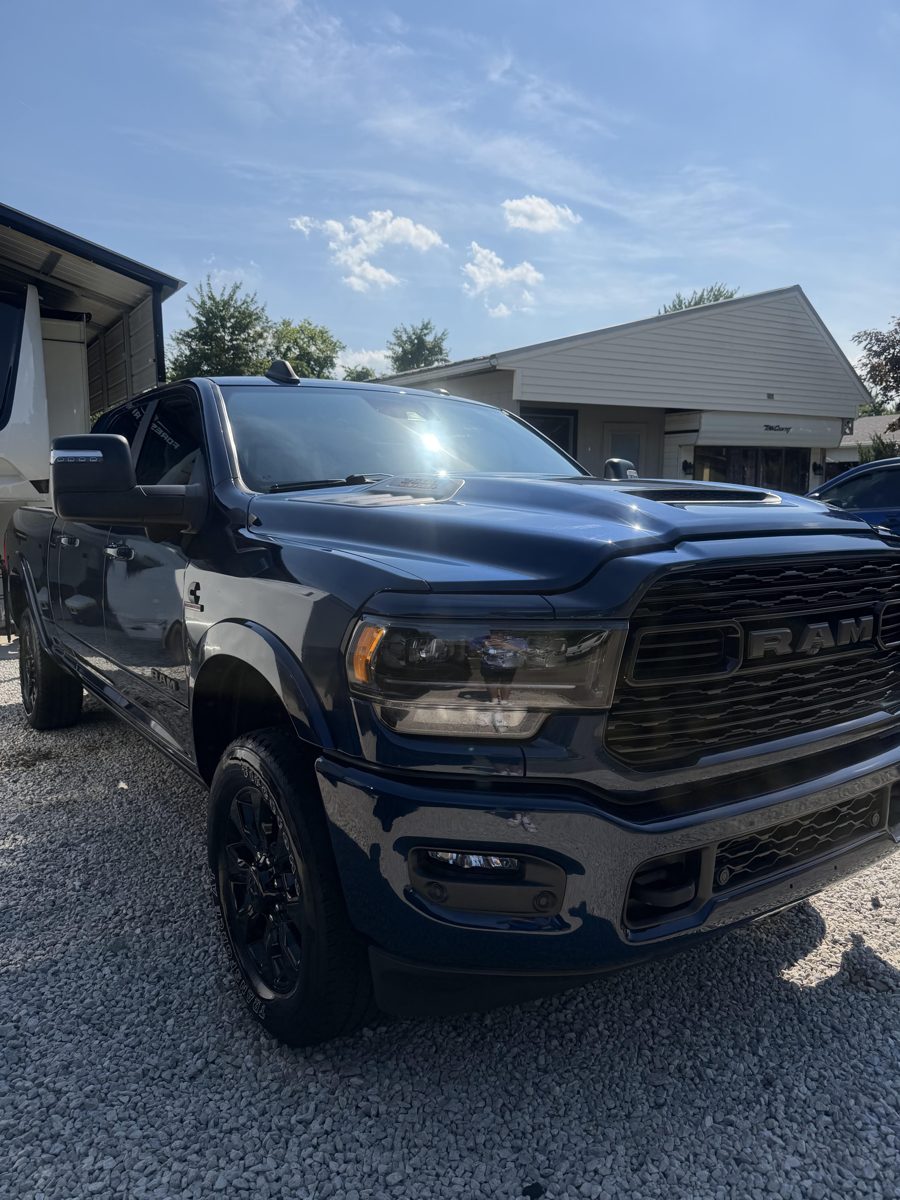 Detailed blue truck